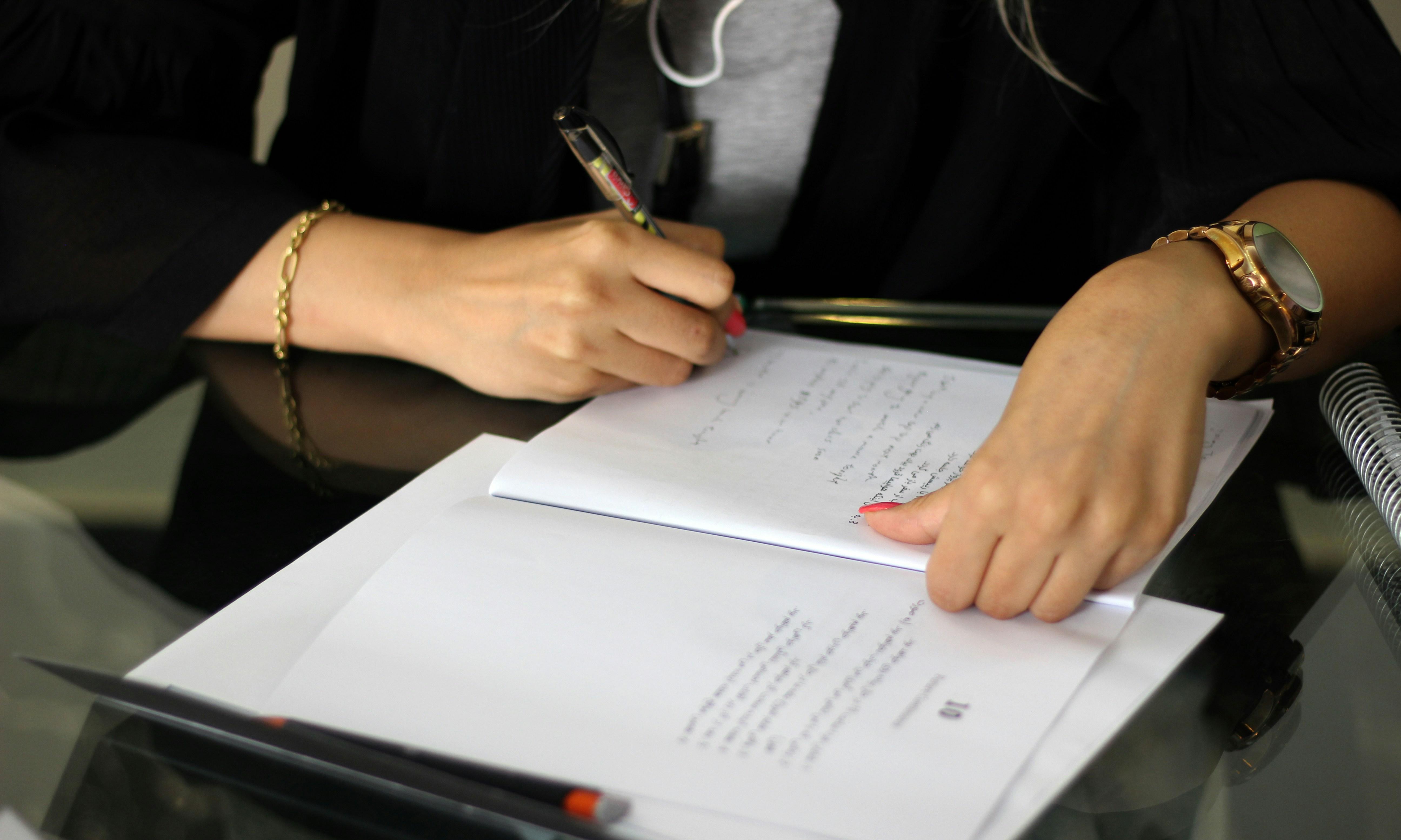 Lady working at desk